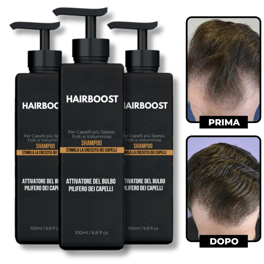 HairBoost - Shampoo Attivatore del Bulbo Pilifero dei Capelli